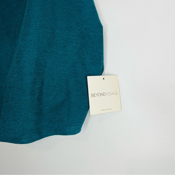 Beyond Yoga Spacedye Focus Cropped Tank Teal Sleeveless Crop deep sea Heather 3X - Picture 2 of 5